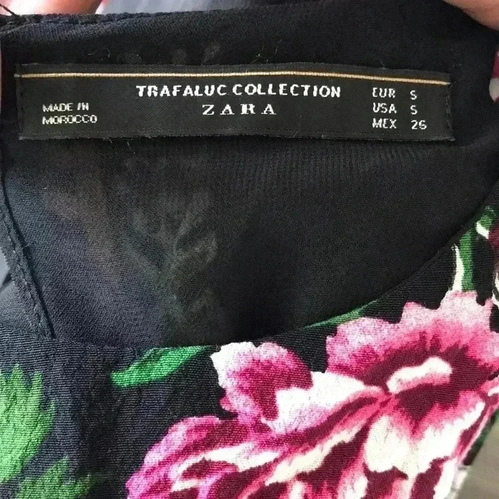 Zara Trafaulac Collection Floral Blouse Size S - Picture 6 of 7